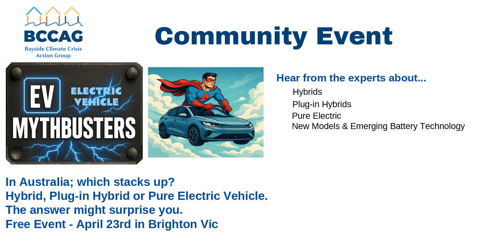 EV Mythbusters Forum - Brighton Town Hall             e