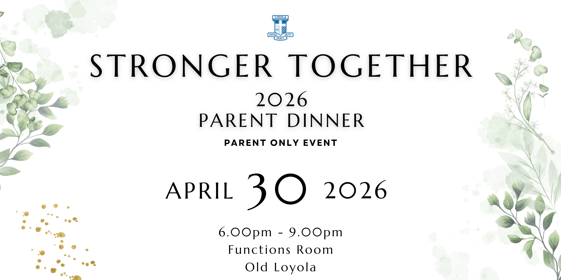 2026 - Stronger Together Parent Dinner