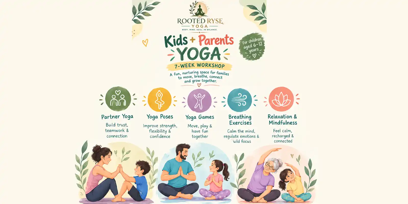 7 Weeks Kids + Parent Yoga Journey (ages 6-12)