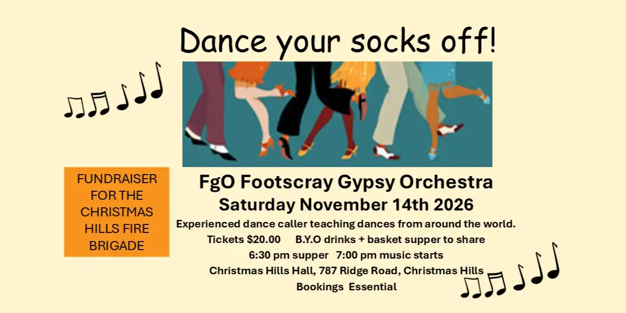 Dance Your Socks Off at Christmas Hills Mechanics Institute Hall